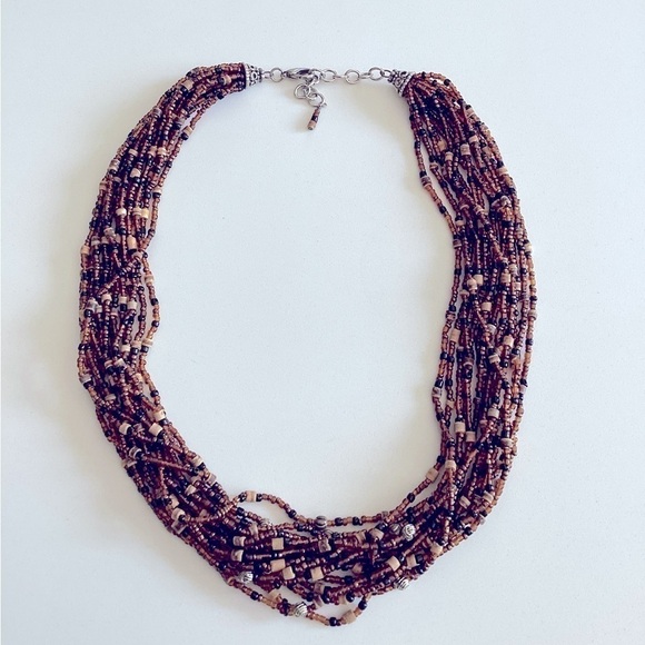 BOHEMIAN Beaded Multi strand Necklace - Picture 6 of 6